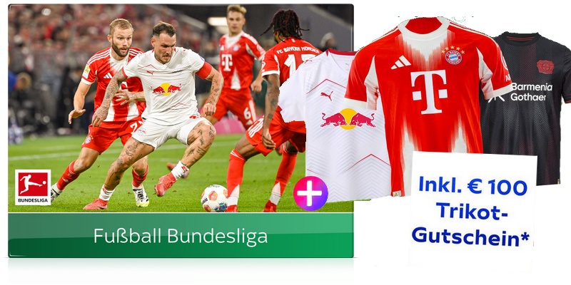 Bundesliga Paket inkl. 100€ Gutschein